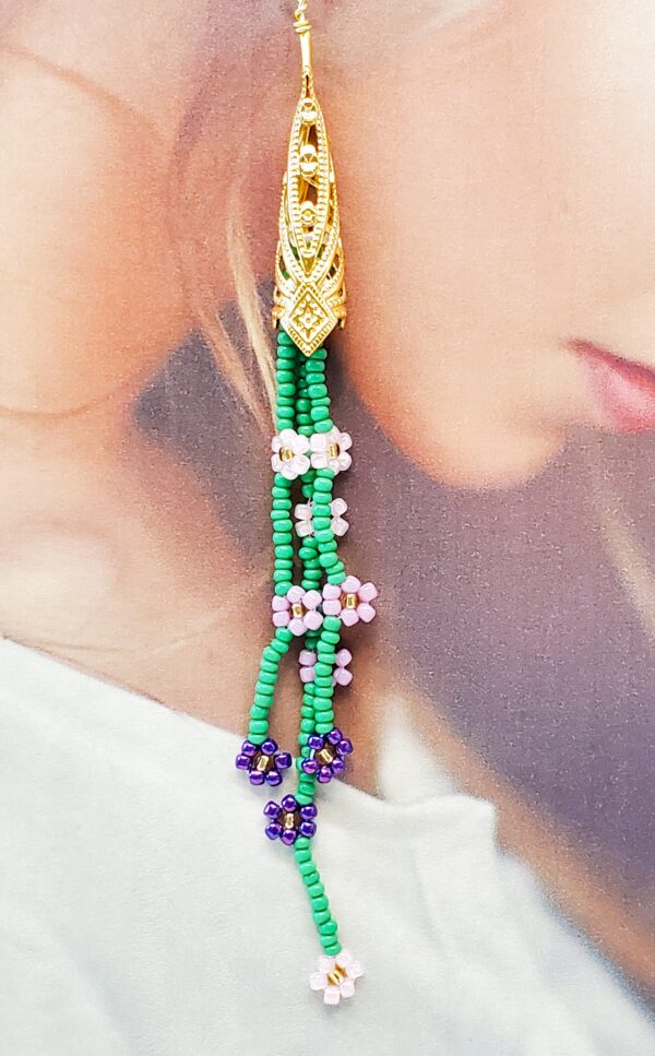 Handcrafted Native Wildflower Dangle Earrings - Indigenous Floral Boho Jewelry for Summer Festivals