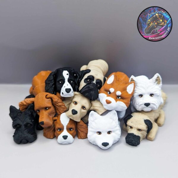 Wiggly Pup Flexible Dog Keychain - Choose From Dozens Of Breeds