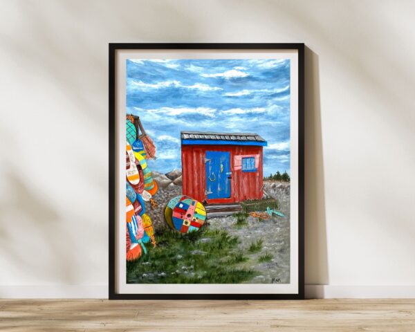 Yarmouth Red Shed and Buoy Wall Print