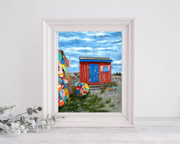 Yarmouth Red Shed and Buoy Wall Print