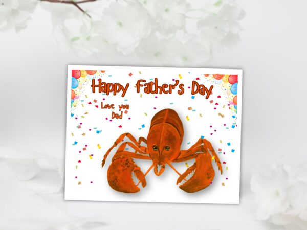 Cute Lobster Father's Day Card