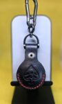 Veg-tanned Leather Apple Air Tag Holder with Ace of Spades Skull Handcrafted from Premium Quality Veg-Tanned Leather