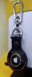 Veg-tanned Leather Apple Air Tag Holder with Ace of Spades Skull Handcrafted from Premium Quality Veg-Tanned Leather