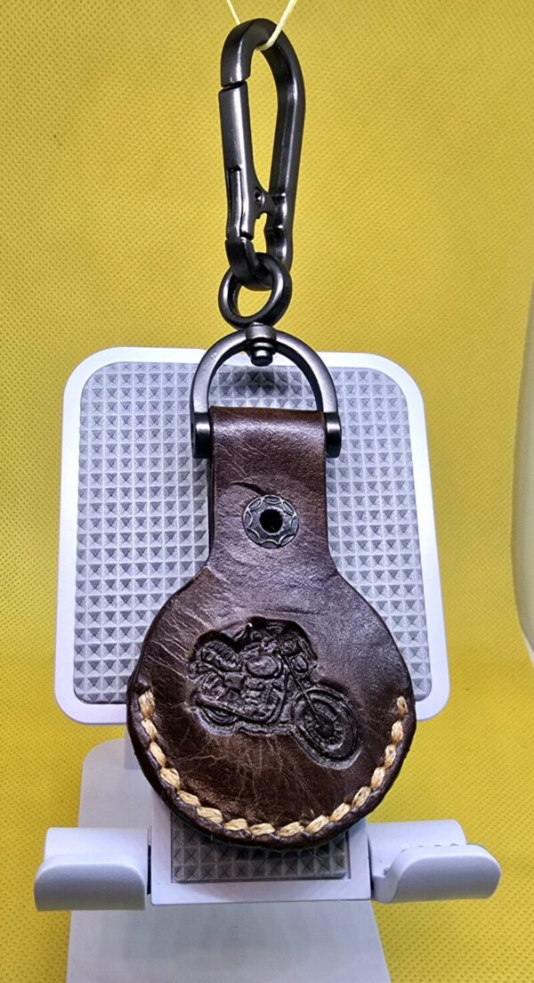 Brown Apple Air Tag Holder Handcrafted from Premium Quality Veg-Tanned Leather