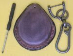 Mahogany Vegetable Tanned Leather Harley Davidson Key Fob Case