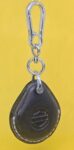 Charcoal Grey Vegetable Tanned Leather Harley Davidson Key Fob Case