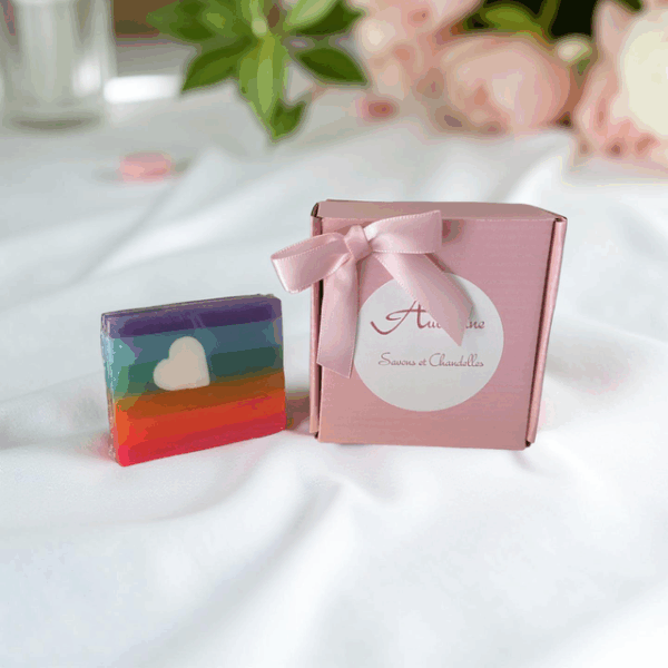 Custom Bridal Shower Rainbow Soap Favour, 110 g.