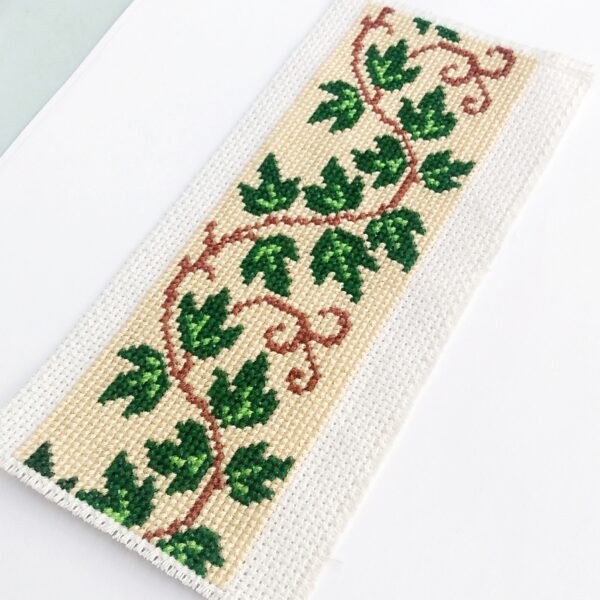Ivy Cross Stitch Bookmark PDF - Digital Download