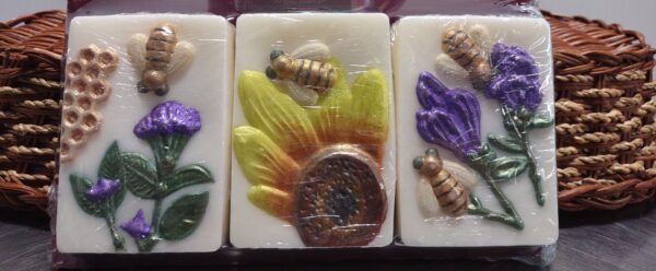 Exotic Escape!! Hand painted triple butter soap set