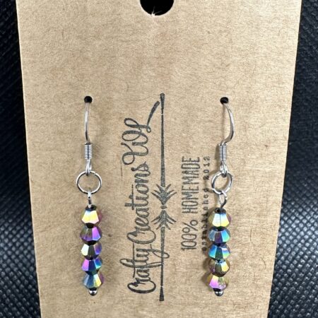 Beaded Earrings - Metallic Rainbow