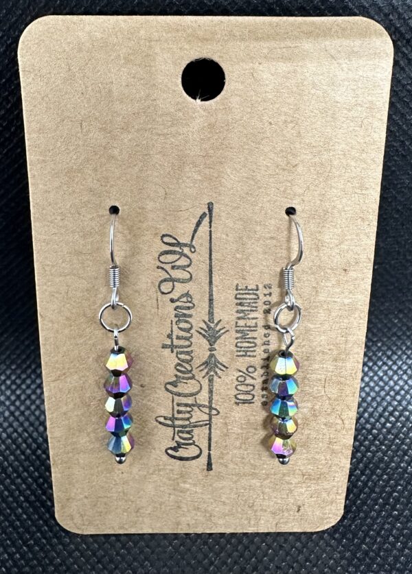 Beaded Earrings - Metallic Rainbow
