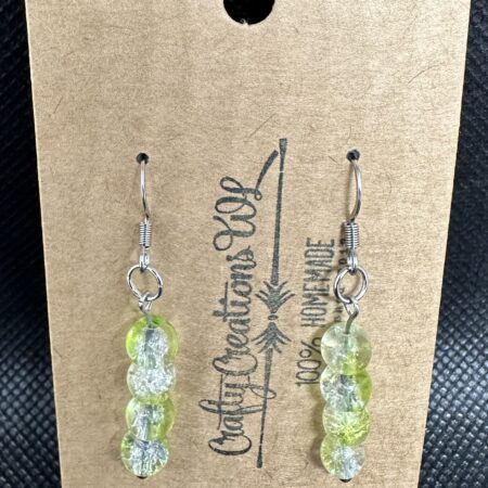 Shattered Marble Earrings - Light Green
