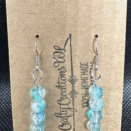 Shattered Marble Earrings - Light Blue