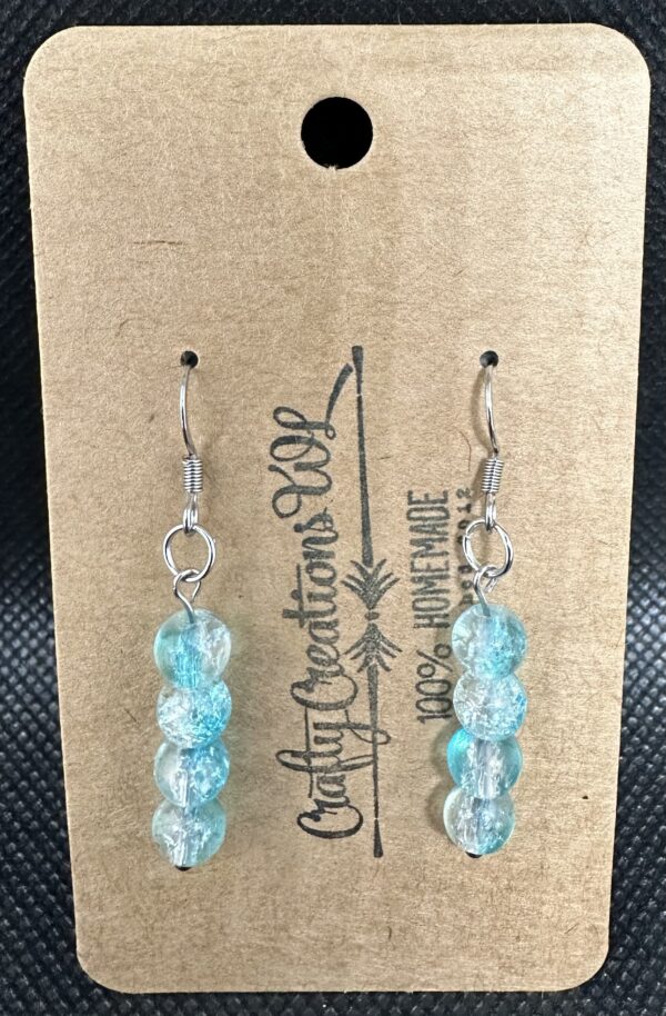Shattered Marble Earrings - Light Blue