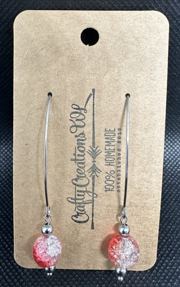 Shattered Marble Earrings - Orange (Single)