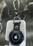 Veg-tanned Leather Apple AirTag Holder with Navy Handled Guns Handcrafted from Premium Quality Veg-Tanned Leather