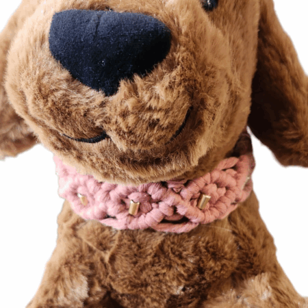 Pet Collar - Macrame - Diamond Pattern with bling