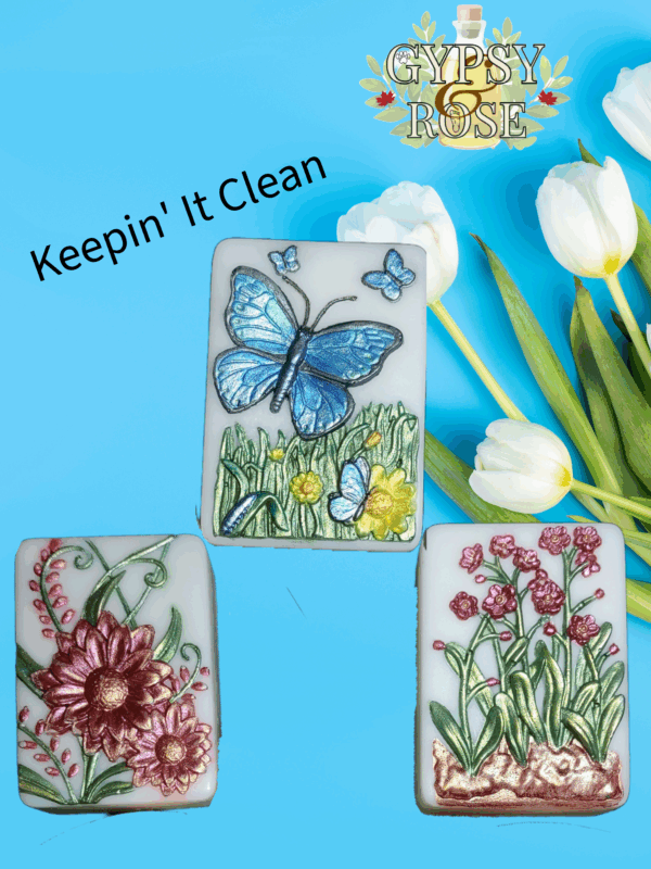 Exotic Escape!! Hand painted triple butter soap set