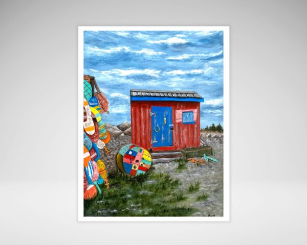 Yarmouth Red Shed and Buoy Wall Print