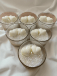 Wedding Souvenir for Guests - White Candle with Twin Hearts & Sparkles