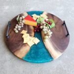 Round Walnut & Epoxy Charcuterie Boards