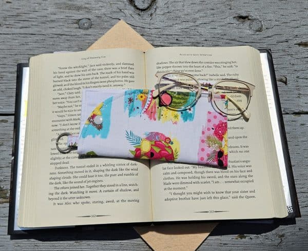 "Beach Fruits" Sunglasses and Eyeglasses Fabric Cases with keychain loop