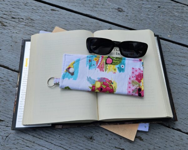 "Beach Fruits" Sunglasses and Eyeglasses Fabric Cases with keychain loop