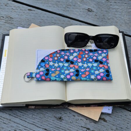 "Loads of Sunglasses" Sunglasses and Eyeglasses Fabric Cases with keychain loop