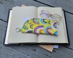 "Yellow Rainbows" Sunglasses or Eyeglasses Fabric Case with a keychain loop