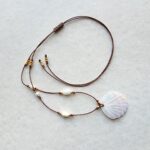 Mother of pearl adjustable knotted necklace