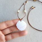Mother of pearl adjustable knotted necklace
