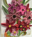 Quilling Love Pink Flowers Bouquet Greeting Card