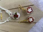 Quilling Love Die-cut Rose White Jewerly Set