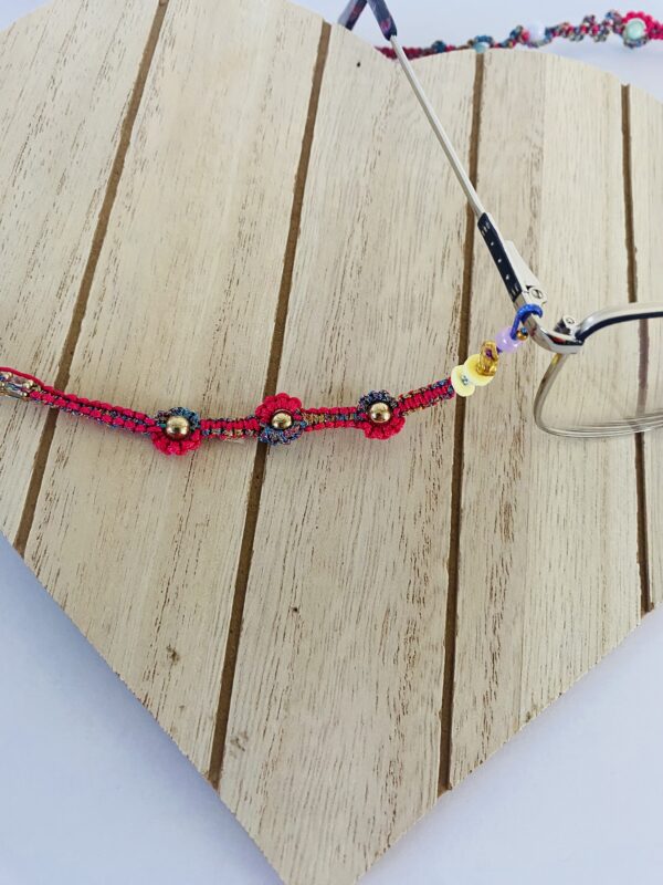 Quilling Love Macrame Pink Shine Eyeglasses handles