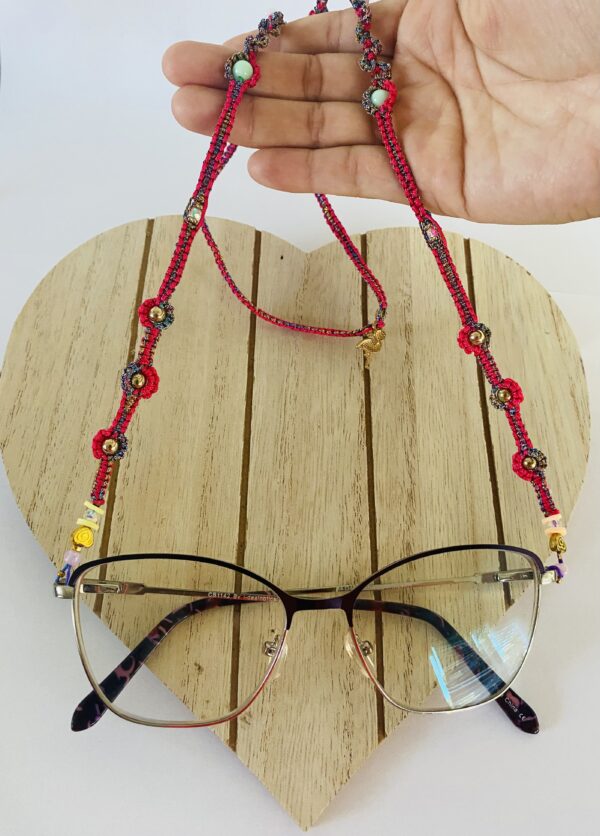 Quilling Love Macrame Pink Shine Eyeglasses handles
