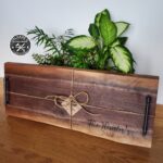 Live Edge Walnut Charcuterie Boards Set - Personalized