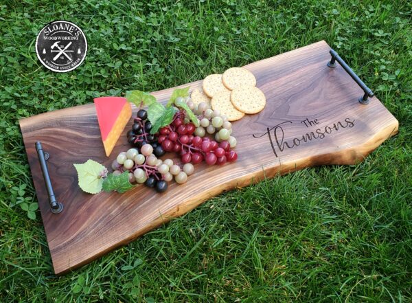 Live Edge Walnut Charcuterie Boards-Personalized
