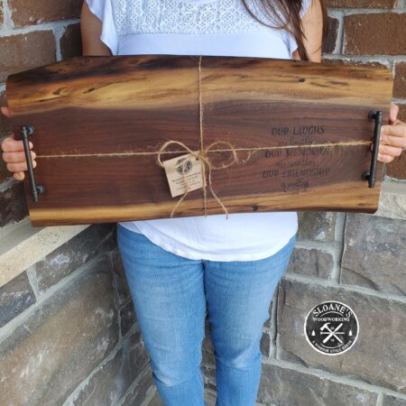 Live Edge Walnut Charcuterie Boards Set - Personalized
