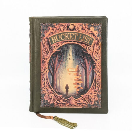 Bucket List Journal ~ Custom Leather Binding