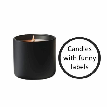 Candles with Funny Labels Available in a Variety of Scents