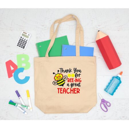 Embroidered Tote Bags for Teachers | Year end Gifts