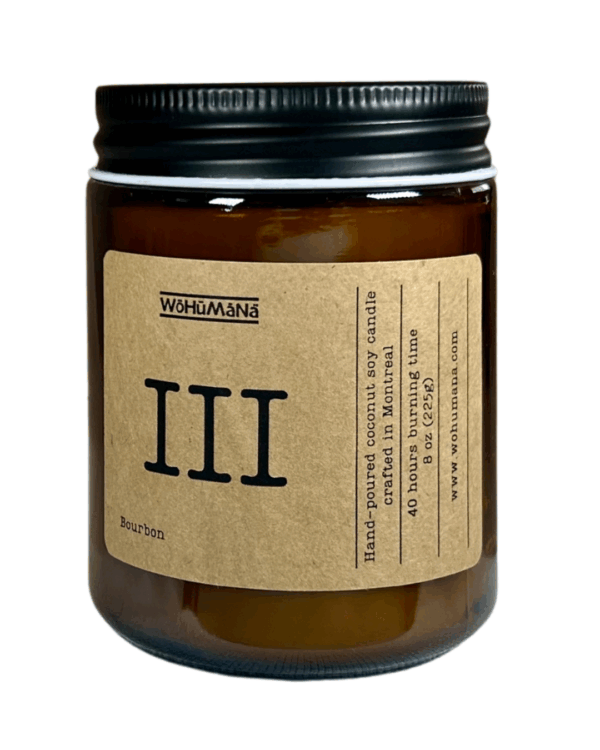 Wohumana III – Bourbon Candle | Coconut Soy Wax | Wood Wick
