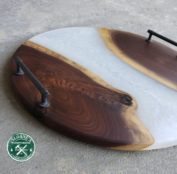 Round Walnut & Epoxy Charcuterie Boards