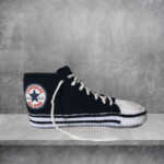 Handmade Crochet Converse-Style Slippers – Unisex, Custom Colors, Cozy Indoor Shoes
