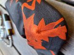 Kimono Clam-shaped Pouch made of Japanese Vintage Kimono with YKK Zipper Fabric cosmetic pouch small bag antique kimono repurposed upcycling
