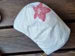 Kimono Clam-shaped Pouch made of Japanese Vintage Kimono with YKK Zipper Fabric cosmetic pouch small bag antique kimono repurposed upcycling