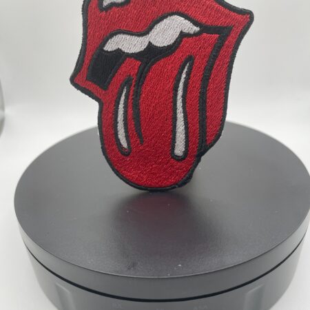 Stones tongue embroidered patch.