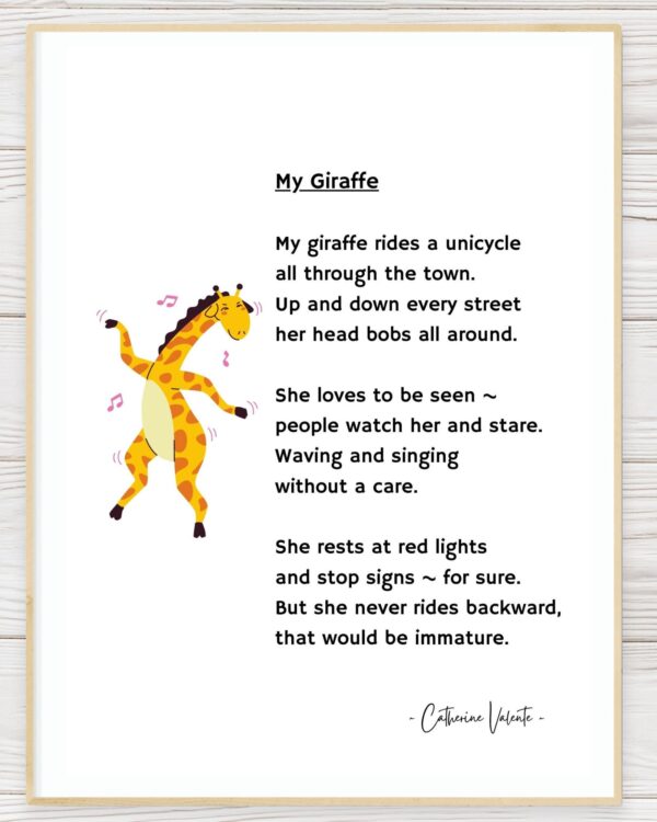 My Giraffe | Children's Poem | Digital Download