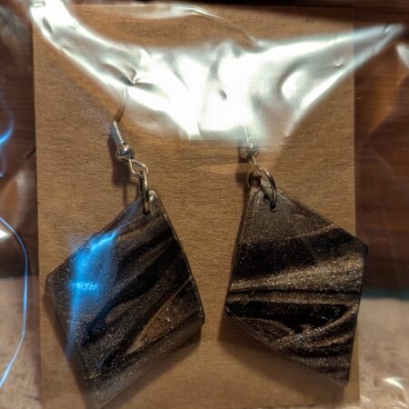 Unleash Your Bold Side with Midnight Marble Earrings