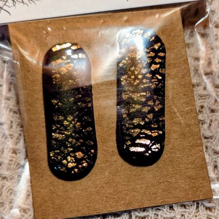 Stunning Black & Gold Foil Earrings